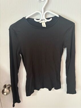 3 for $15 H&M Classic Women's ribbed Black Long-Sleeve Tee size small